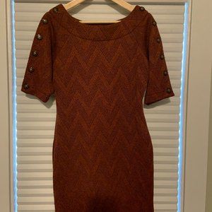 retro-vibe knit tunic dress